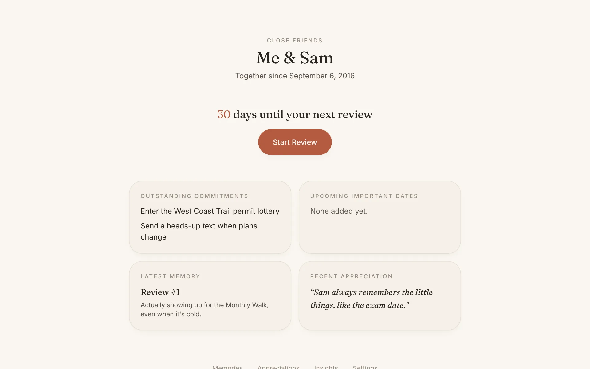 Between on its Today view, with sample tasks, deadlines and the day ring